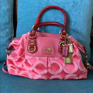 COACH Madison Sabrina Pink Signature Satchel